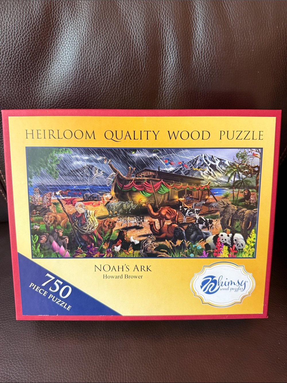 Noah's Ark 750-Piece Heirloom Wood Puzzle whimsy brand. Excellent condition